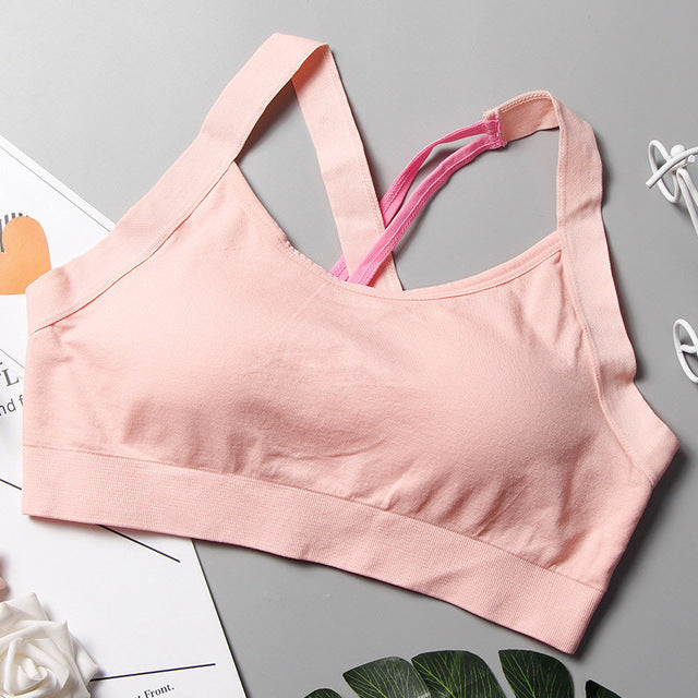 Sport-BH mit gekreuztem Design für Yoga und Fitness, Größen S–XL