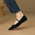 Spitze Retro-Lederschuhe mit kleinem Absatz
