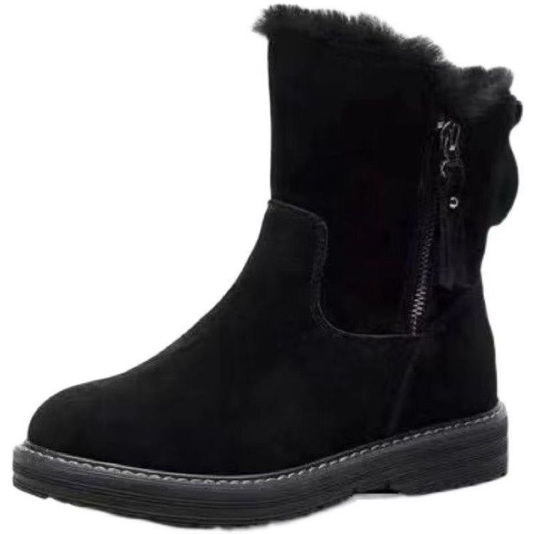 Warme Damen-Schneestiefel mit Kunstfellfutter