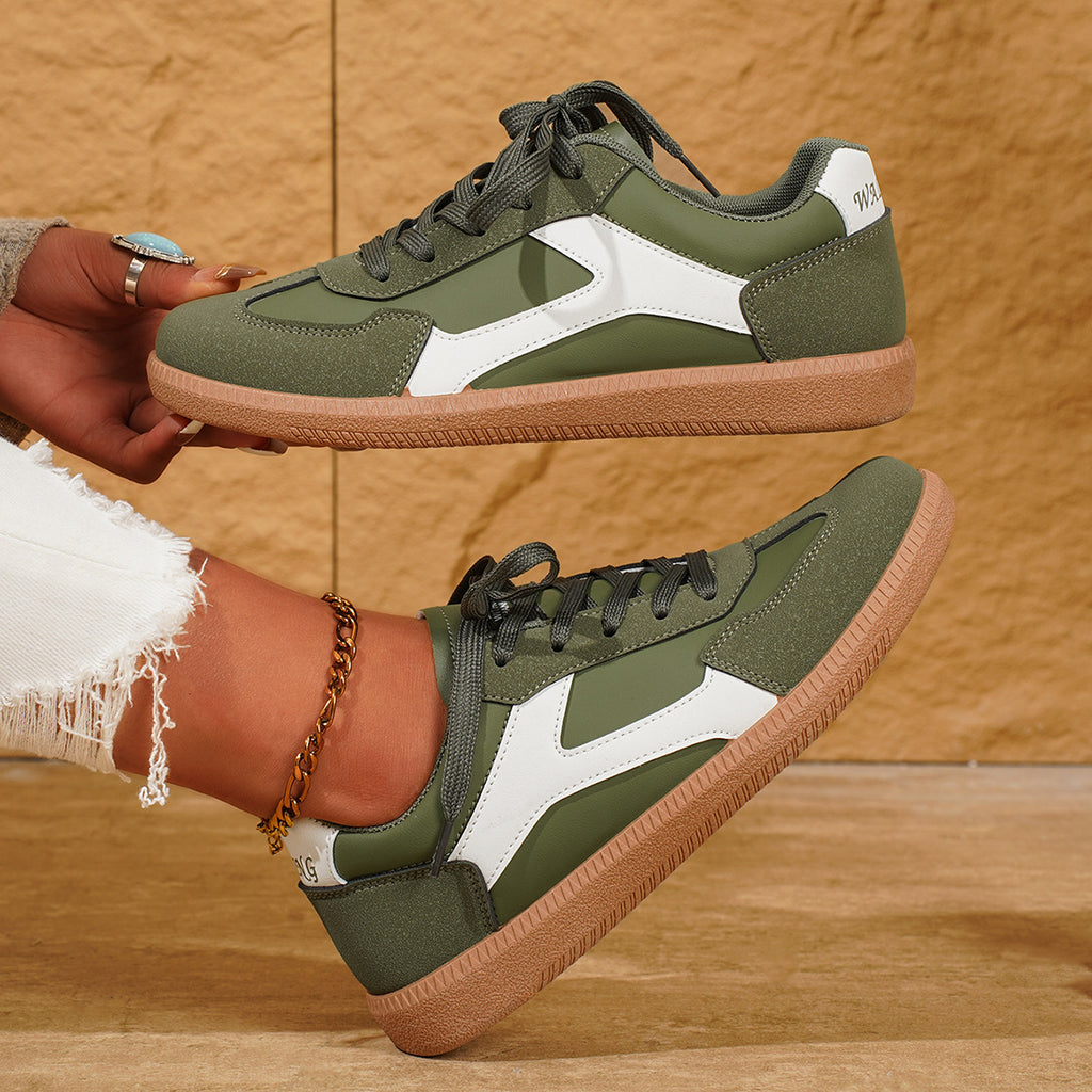 Flache Freizeitschuhe für Damen mit Schnürung