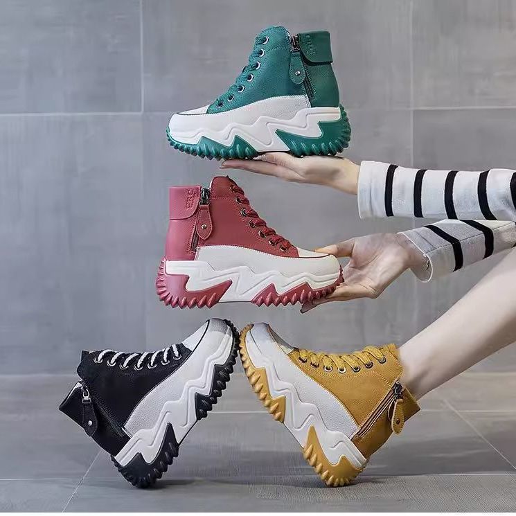 High-Top-Sneaker für Damen mit dicker Sohle