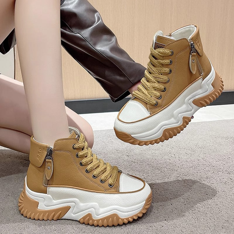 High-Top-Sneaker für Damen mit dicker Sohle
