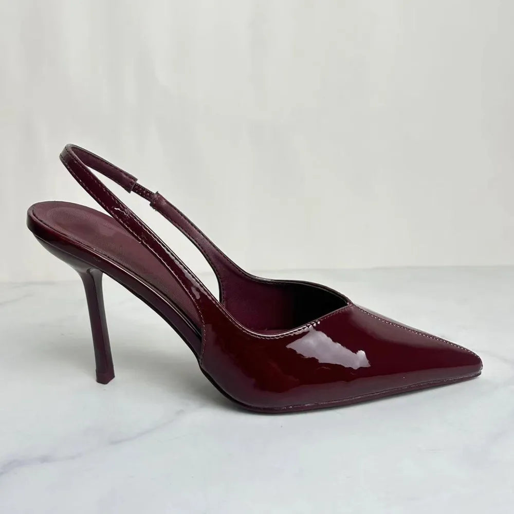 Slingback-Pumps mit spitzer Zehenpartie