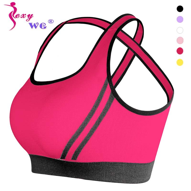 Sport-BH mit gekreuztem Rückendesign und herausnehmbaren Polstern, Größen S–L