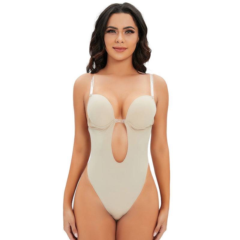 Figurformender Body mit BH-Polstern, Bauchkontrolle und rückenfreiem Schnitt
