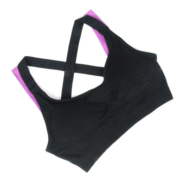 Sport-BH mit gekreuztem Design für Yoga und Fitness, Größen S–XL