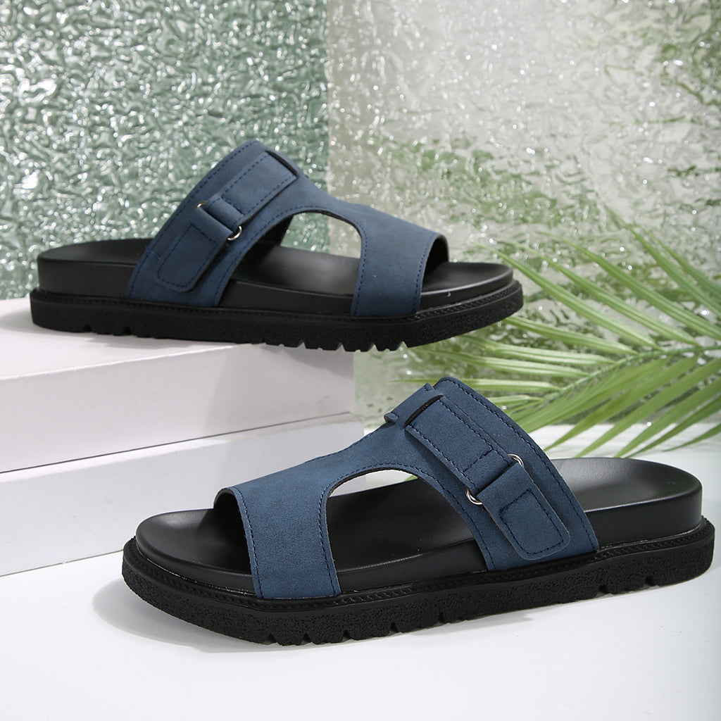 Damen-Sommersandalen mit dicker Sohle und Riemen