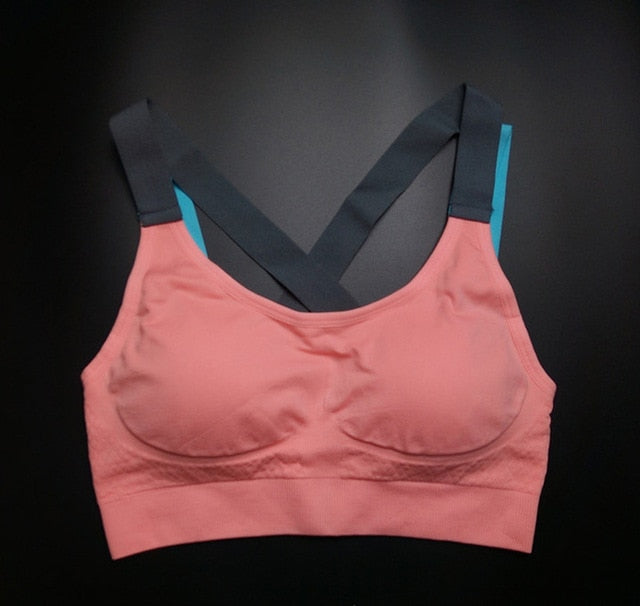 Sport-BH mit gekreuztem Design für Yoga und Fitness, Größen S–XL