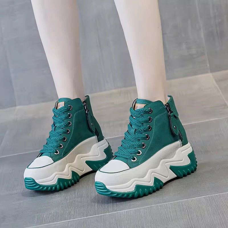 High-Top-Sneaker für Damen mit dicker Sohle