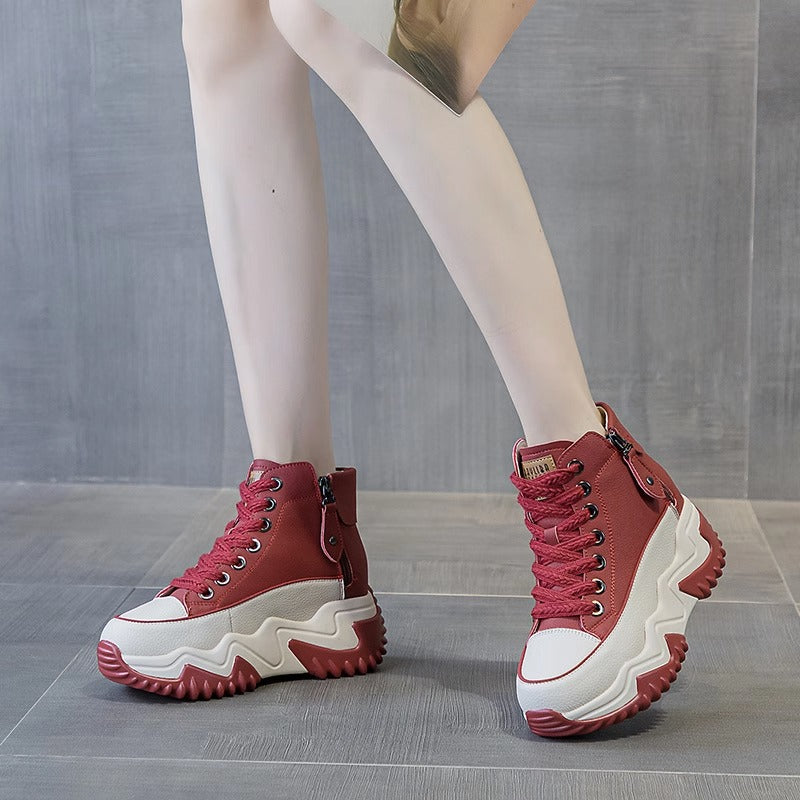 High-Top-Sneaker für Damen mit dicker Sohle