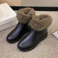 Gefütterte Damen-Kurzstiefel mit Reißverschlüssen